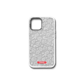   Mintás telefontok Karácsonyi iPhone 12 Mini YooUp fehér kerettel