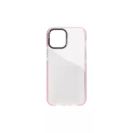 TPU átlátszó telefontok YooUp iPhone 13 Pro pink kerettel