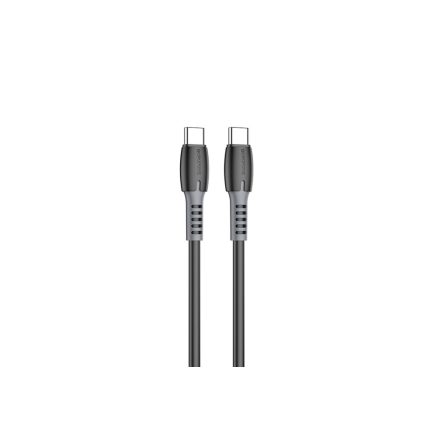 Töltő és adatkábel Type-C/Type-C csatlakozóval 100W 5A 1 méter Borofone BX62 Bonus fekete