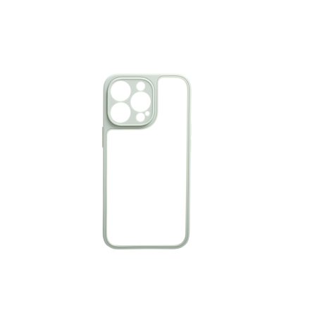 Matt 0.38 mm vastag átlátszó TPU telefontok iPhone 13 Mini zöld kerettel