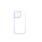 Matt 0.38 mm vastag átlátszó TPU telefontok iPhone 13 Mini lila kerettel