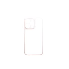   Matt 0.38 mm vastag átlátszó TPU telefontok iPhone 13 Mini drapp kerettel