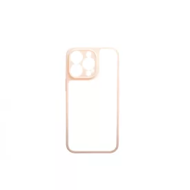   Matt 0.38 mm vastag átlátszó TPU telefontok iPhone 13 Pro rózsaszín kerettel