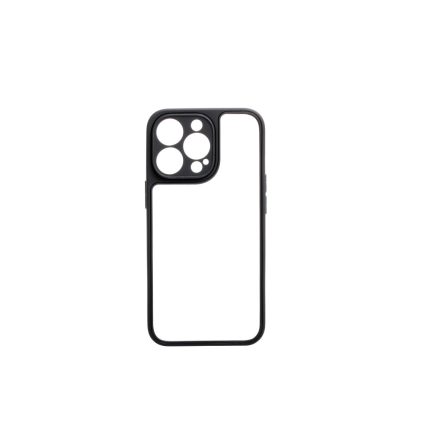 Matt 0.38 mm vastag átlátszó TPU telefontok iPhone 13 Pro Max fekete kerettel