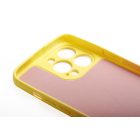 TJ Színátmenetes iPhone 13 Gumis TPU Tok Sárga-Rózsaszín