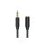3.5 mm-es Jack csatlakozós M/F audiókábel 1 méter Borofone BL12 fekete