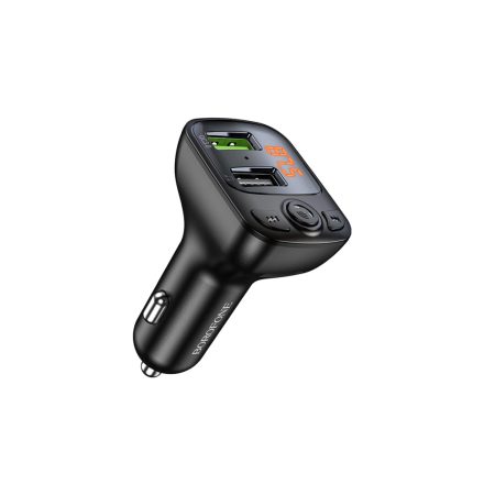 Autós töltő + FM transmitter Borofone BC41 Eminency QC3.0 fekete