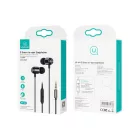 Vezetékes fülhallgató, headset 3,5 mm-es Jack csatlakozóval Usams SJ548 Ep-44 fekete