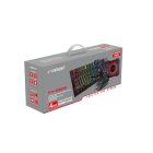 Világítós gamer billentyűzet (magyar) + egér + egérpad + headset Forev FV-Q809 fekete