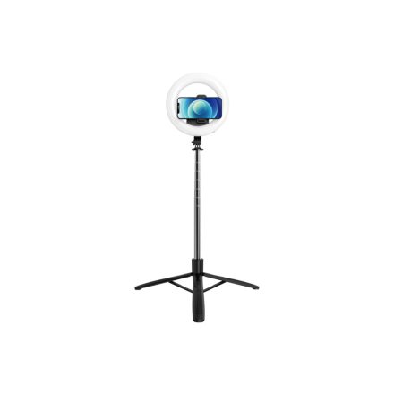 Bluetooth tripod selfie állvány + led fény Usams ZB241 fekete