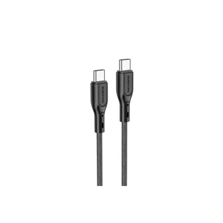 Töltő és adatkábel Type-C/Type-C csatlakozóval 60W 3A 1 méter Borofone BX66 Wide fekete