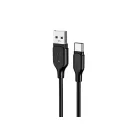 Töltő és adatkábel USB/Type-C csatlakozóval 3A 1 méter Borofone BX42 Encore fekete