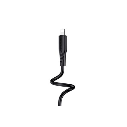 Töltő és adatkábel Lightning csatlakozóval 2.4A 1 méter Borofone BX48 fekete