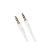 3.5 mm-es Jack csatlakozós audiókábel 2 méter Borofone BL6 Aux Audio fehér
