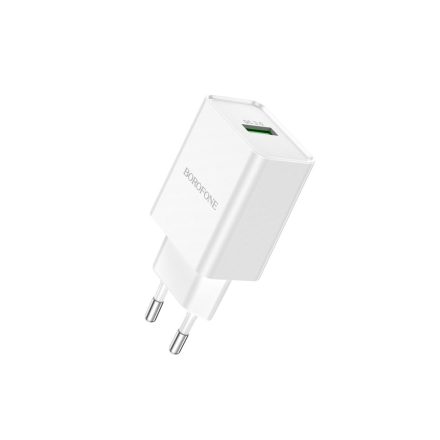 USB portos hálózati gyorstöltő 18W Borofone BN5 fehér
