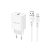 USB portos hálózati gyorstöltő QC3.0 18W + Micro USB kábel 1 méter Borofone BN5 Sunlight fehér