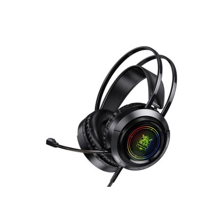 Vezetékes gamer fejhallgató, headset 3,5 mm-es Jack csatlakozóval Borofone BO103 Surpass Gaming fekete