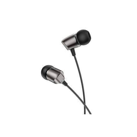 Vezetékes fülhallgató, headset 3,5 mm-es Jack csatlakozóval Borofone BM66 New Sound grafit