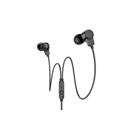 Vezetékes fülhallgató, headset 3,5 mm-es Jack csatlakozóval Borofone BM64 Goalant fekete