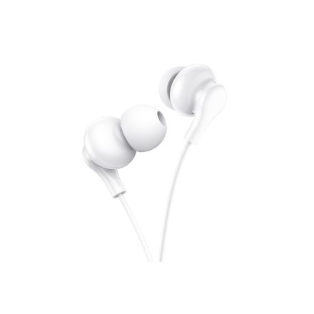 Vezetékes fülhallgató, headset 3,5 mm-es Jack csatlakozóval Borofone BM59 Collar fehér