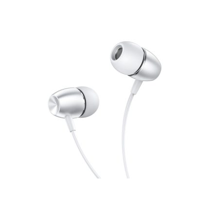 Vezetékes fülhallgató, headset 3,5 mm-es Jack csatlakozóval Borofone BM57 Platinum ezüst
