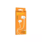 Vezetékes fülhallgató, headset 3,5 mm-es Jack csatlakozóval Borofone BM57 Platinum ezüst