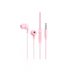 Vezetékes fülhallgató, headset 3,5 mm-es Jack csatlakozóval Borofone BM49 Player pink