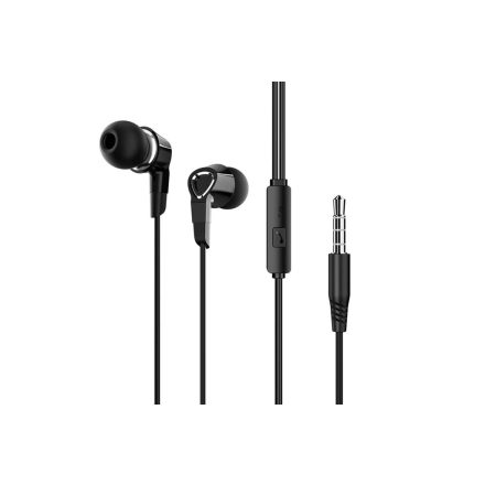 Vezetékes fülhallgató, headset 3,5 mm-es Jack csatlakozóval Borofone BM47 Dream fekete