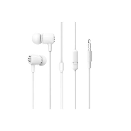 Vezetékes fülhallgató, headset 3,5 mm-es Jack csatlakozóval Borofone BM43 Remy fehér
