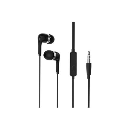Vezetékes fülhallgató, headset 3,5 mm-es Jack csatlakozóval Borofone BM39 Refined fekete