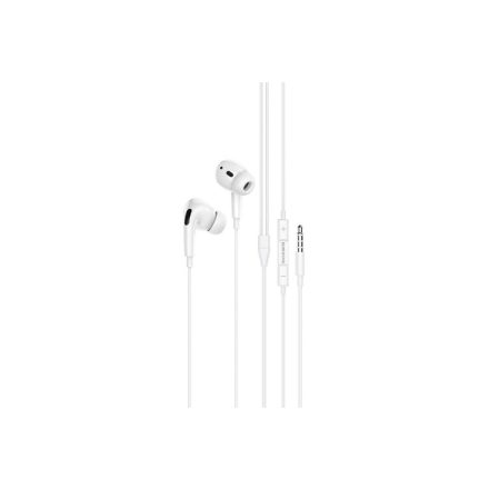Vezetékes fülhallgató, headset 3,5 mm-es Jack csatlakozóval Borofone BM30 Pro Original fehér