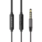 Vezetékes fülhallgató, headset 3,5 mm-es Jack csatlakozóval Borofone BM29 Gratified fekete