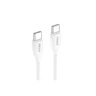 Töltő és adatkábel Type-C/Type-C csatlakozóval PD 60W 2 méter YooUp L01-CC Benefit fehér