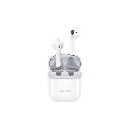 Bluetooth fülhallgató, stereo headset Usams SY02 TWS 5.0 fehér