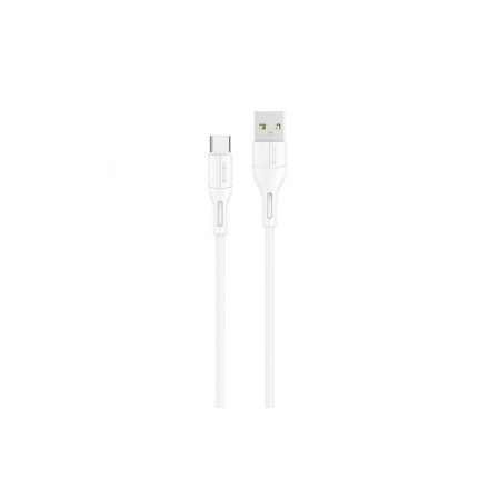 Töltő és adatkábel USB/Type-C csatlakozóval 3A 1.2 méter Usams SJ501 U68 fehér