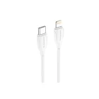 Töltő és adatkábel PD Type-C/Lightning csatlakozóval 3A 1 méter Borofone BX19 Double-Speed fehér