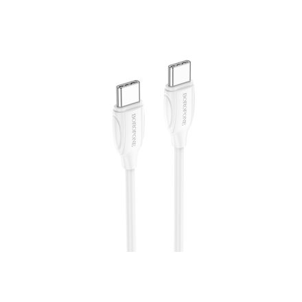 Töltő és adatkábel Type-C/Type-C csatlakozóval 2A 1 méter Borofone BX19 Double-Speed fehér
