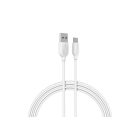 Töltő és adatkábel USB/Type-C csatlakozóval 2A 2 méter Borofone BX14 Linkjet fehér
