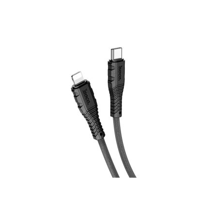 Töltő és adatkábel Lightning csatlakozóval PD 20W 2.4A 1 méter Hoco X67 Nano fekete
