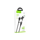 Töltő és adatkábel 2in1 USB/Type-C-Type-C csatlakozóval 100W/PD 20W 1.2 méter Hoco U106 2 fekete