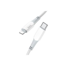   Töltő és adatkábel Type-C/Lightning csatlakozóval PD 20W 1 méter Hoco X70 Ferry fehér