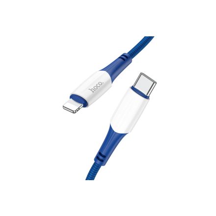 Töltő és adatkábel Type-C/Lightning csatlakozóval PD 20W 1 méter Hoco X70 Ferry kék