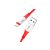 Töltő és adatkábel Lightning csatlakozóval 2.4A 1 méter Hoco X70 Ferry piros