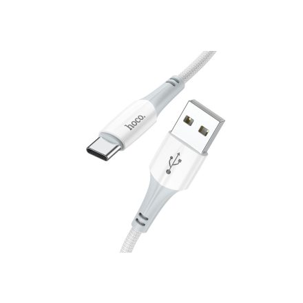 Töltő és adatkábel USB/Type-C csatlakozóval 3A 1 méter Hoco X70 Ferry fehér