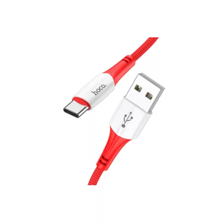 Töltő és adatkábel USB/Type-C csatlakozóval 3A 1 méter Hoco X70 Ferry piros