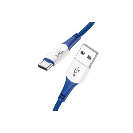 Töltő és adatkábel USB/Type-C csatlakozóval 3A 1 méter Hoco X70 Ferry kék