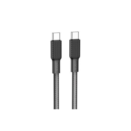 Töltő és adatkábel Type-C/Type-C csatlakozóval 60W 1 méter Hoco X69 Jaeger fehér-fekete