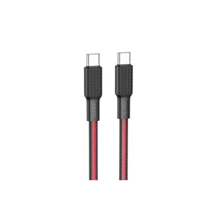 Töltő és adatkábel Type-C/Type-C csatlakozóval 60W 1 méter Hoco X69 Jaeger fekete-piros