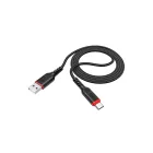 Töltő és adatkábel USB/Type-C csatlakozóval 3A 1 méter Hoco X59 Victory fekete