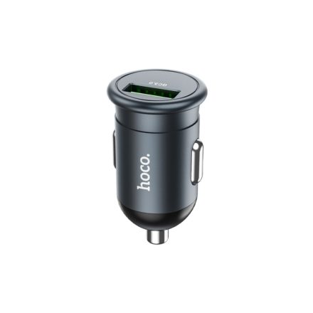 Autós töltő Hoco Z43 Mighty QC3.0 18W grafit